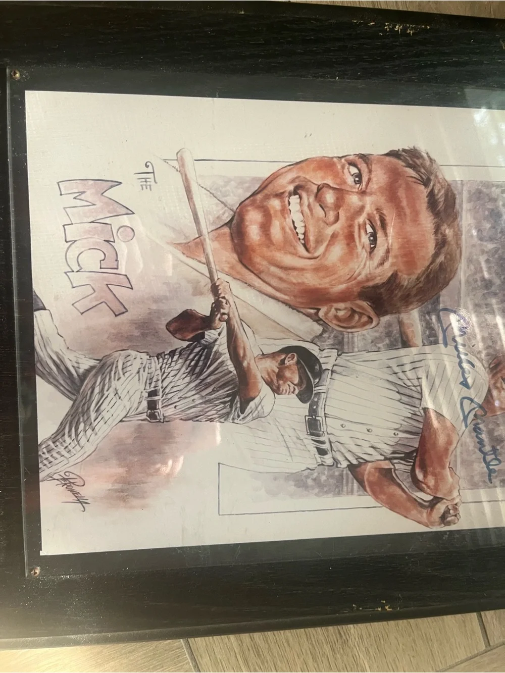 Micky Mantle Limited Edition 1 of 1000 autographed plaque